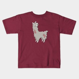 Zombie Llama Cartoon // Funny Halloween Zombie Kids T-Shirt